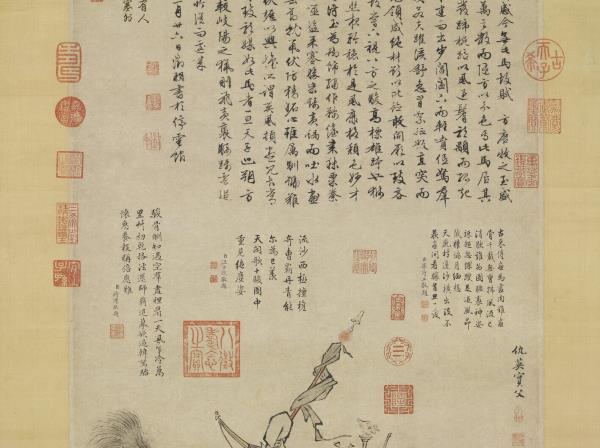 明仇英雙駿圖　軸