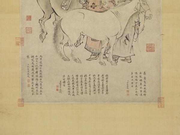 明仇英雙駿圖　軸