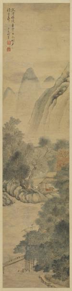 清張崟山水　軸