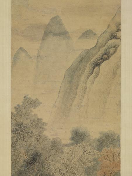 清張崟山水　軸