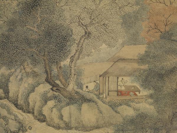 清張崟山水　軸