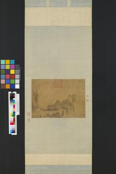 宋馬和之柳溪春舫圖　軸