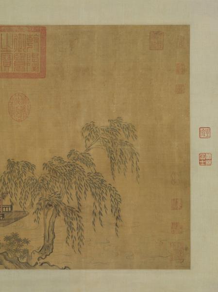 宋馬和之柳溪春舫圖　軸