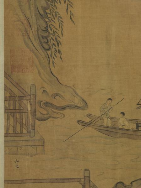 宋馬和之柳溪春舫圖　軸