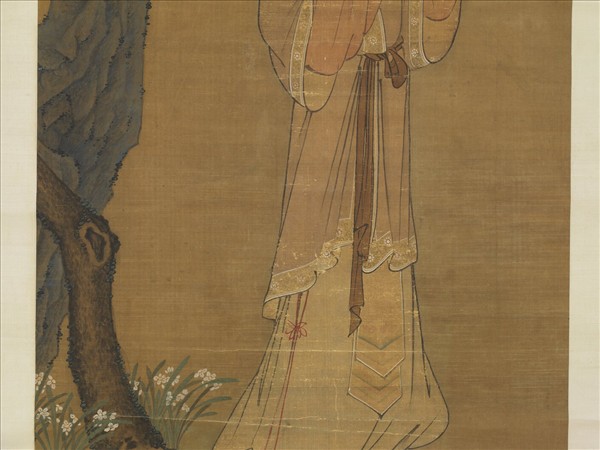 元人畫梅花仕女　軸