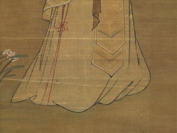 元人畫梅花仕女　軸