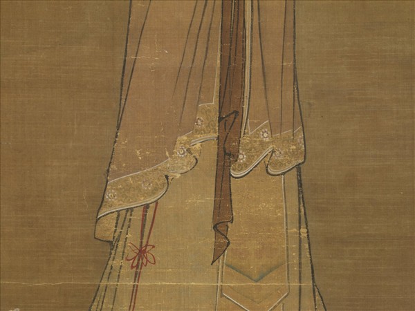 元人畫梅花仕女　軸