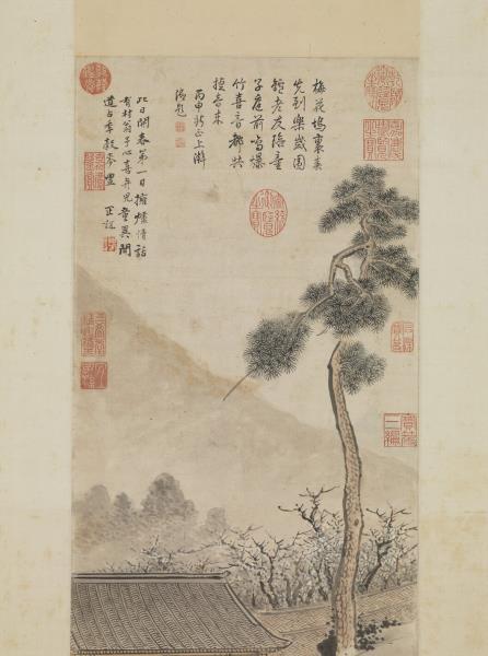 明顧正誼開春報喜　軸