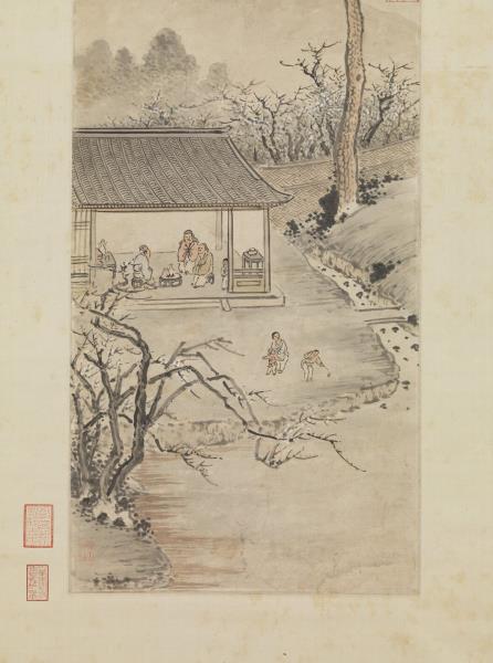 明顧正誼開春報喜　軸