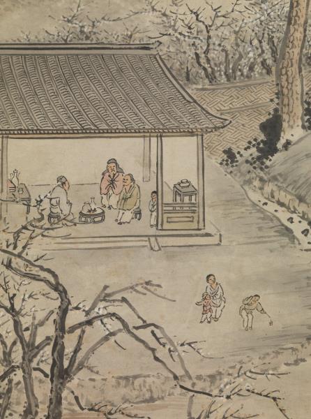 明顧正誼開春報喜　軸