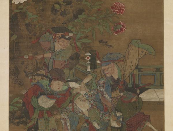 宋蘇漢臣畫五瑞圖　軸