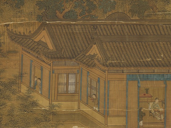 明仇英園林清課圖　軸