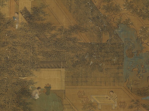 明仇英園林清課圖　軸