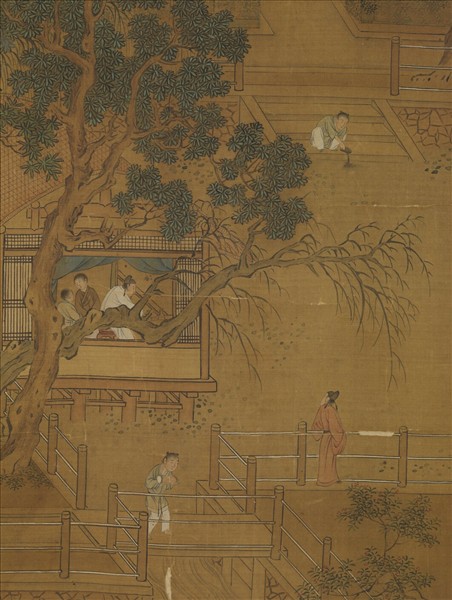 明仇英園林清課圖　軸