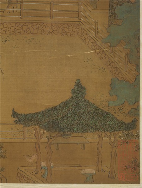 明仇英園林清課圖　軸