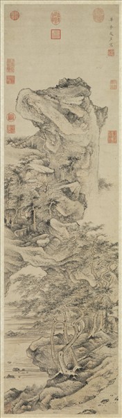 明趙左畫山水　軸