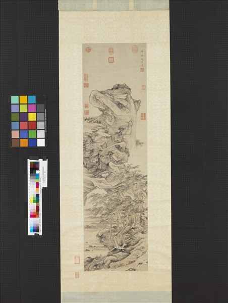 明趙左畫山水　軸