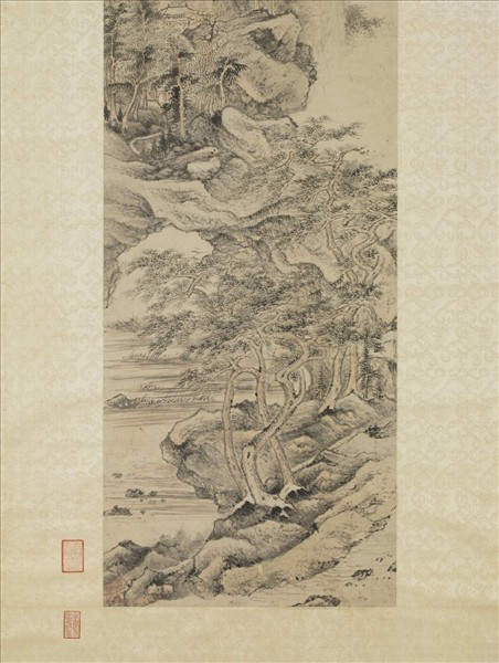 明趙左畫山水　軸