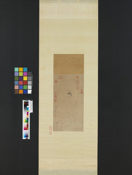 明沈士充白描觀世音　軸