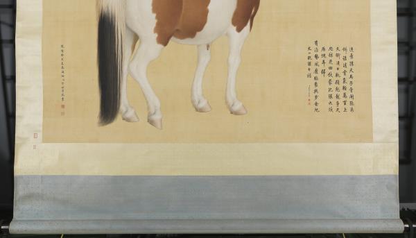 清郎世寧畫十駿圖籋雲駛　軸