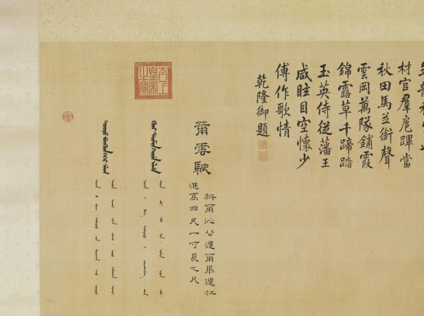 清郎世寧畫十駿圖籋雲駛　軸