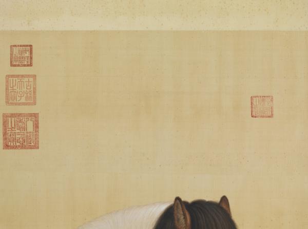 清郎世寧畫十駿圖籋雲駛　軸