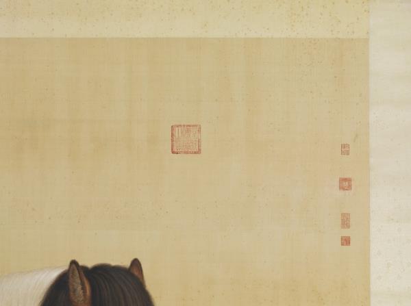 清郎世寧畫十駿圖籋雲駛　軸