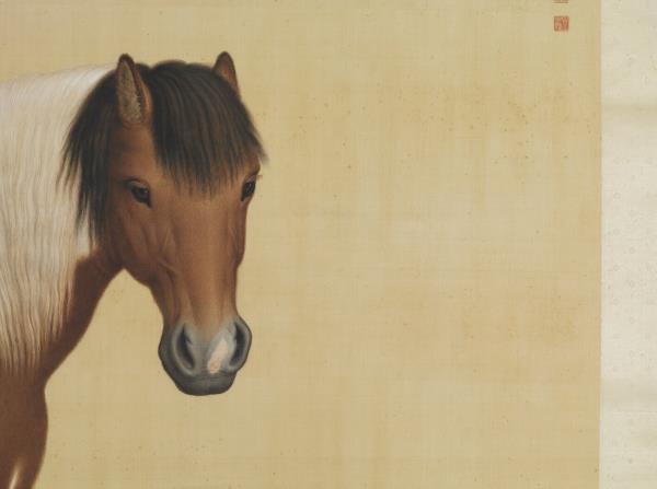 清郎世寧畫十駿圖籋雲駛　軸