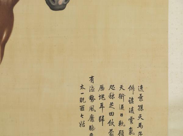 清郎世寧畫十駿圖籋雲駛　軸