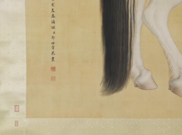 清郎世寧畫十駿圖籋雲駛　軸