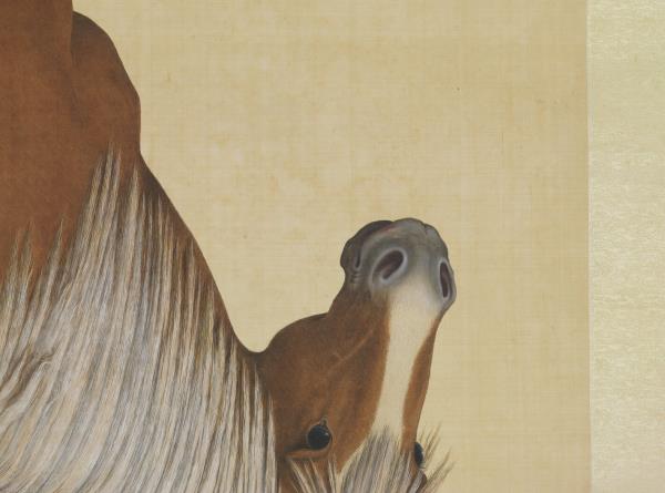 清艾啟蒙畫踣鐵騮　軸