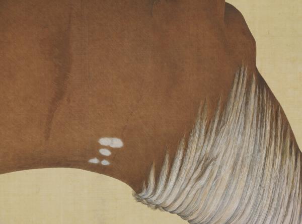 清艾啟蒙畫踣鐵騮　軸