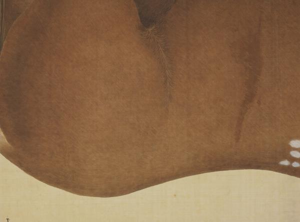 清艾啟蒙畫踣鐵騮　軸