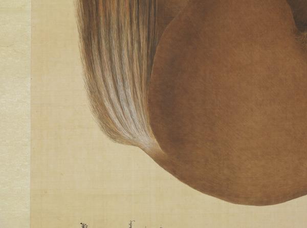 清艾啟蒙畫踣鐵騮　軸