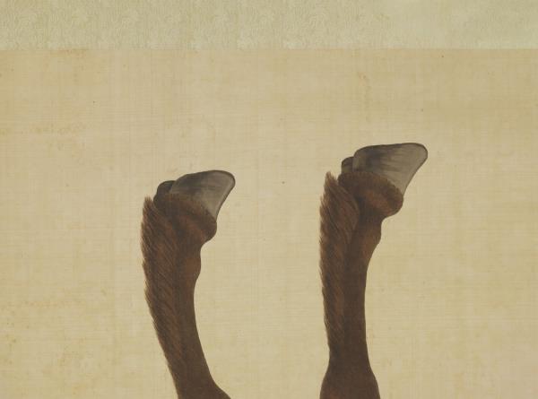 清艾啟蒙畫踣鐵騮　軸