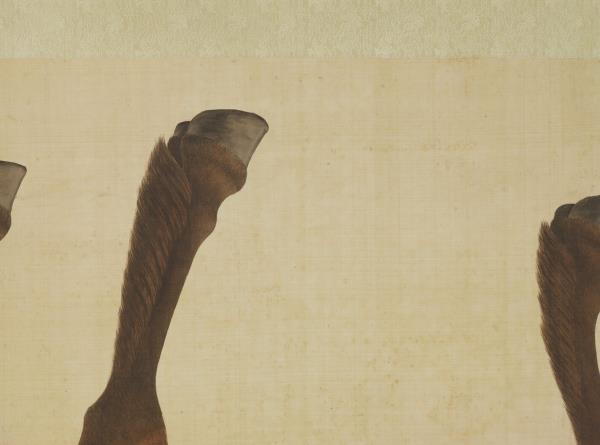 清艾啟蒙畫踣鐵騮　軸