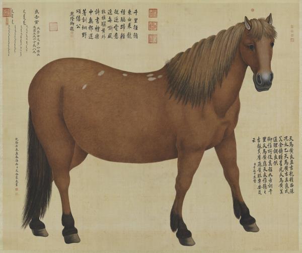 清艾啟蒙畫良吉黃　軸