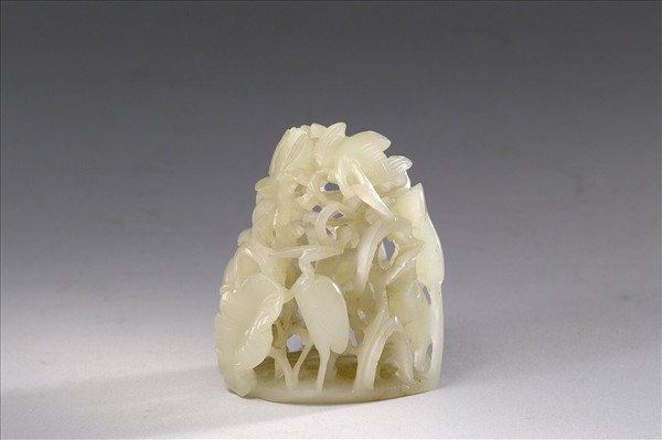 汀渚鷺鷥紋玉頂