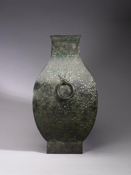 嵌孔雀石綯紋鈁