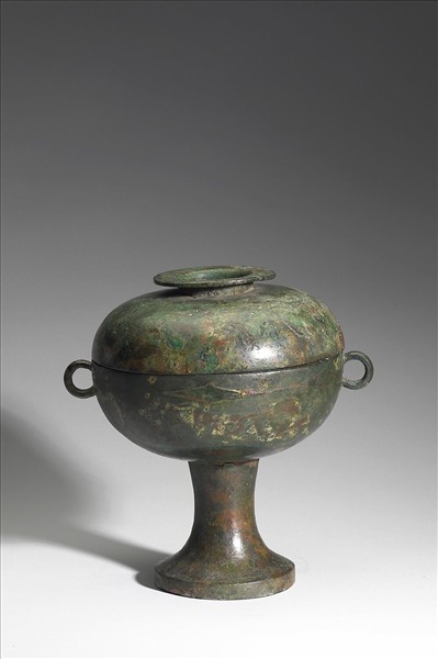 嵌異金屬獸紋豆