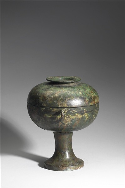 嵌異金屬獸紋豆