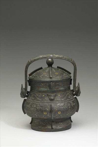 嵌金銀獸面紋卣