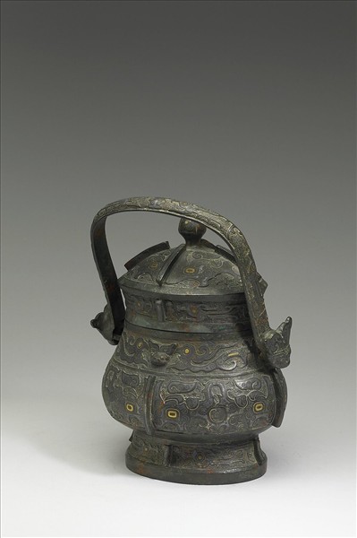 嵌金銀獸面紋卣