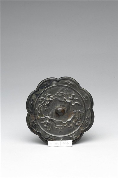 飛仙四禽紋葵花镜