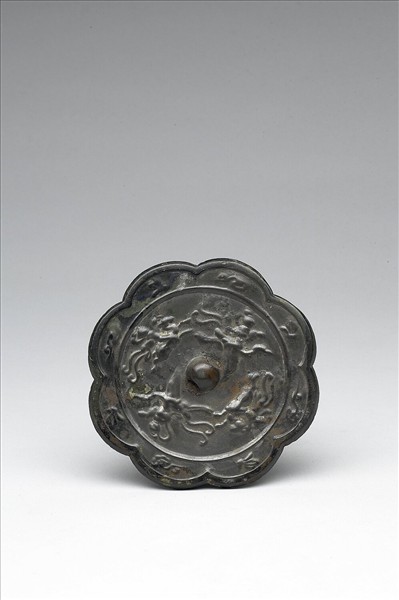 飛仙四禽紋葵花镜