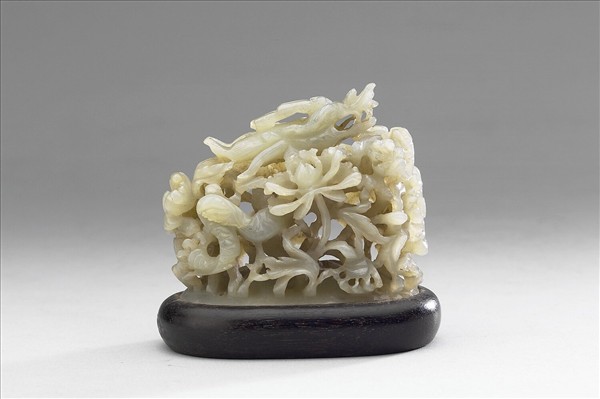 花間行龍紋玉頂