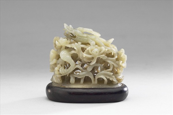 花間行龍紋玉頂