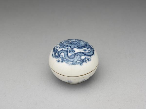 青花龍紋胭脂盒