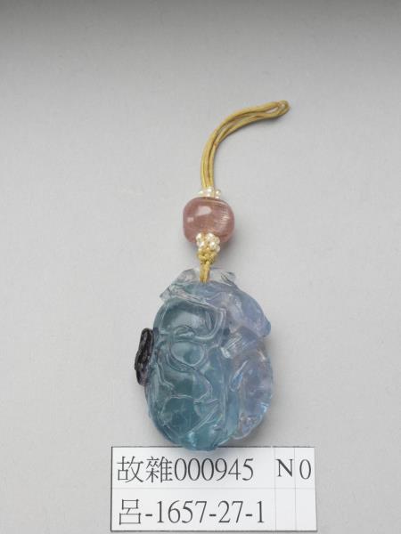 淺藍碧璽瓜形墜