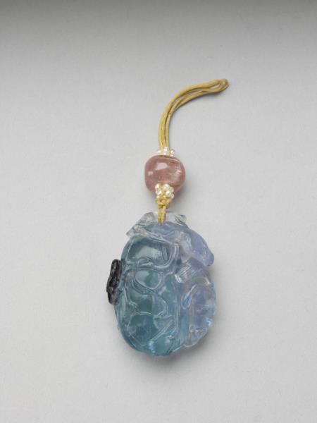 淺藍碧璽瓜形墜